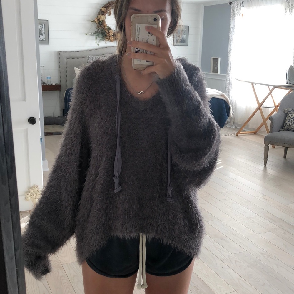 Free People Oversized Fuzzy Sweater